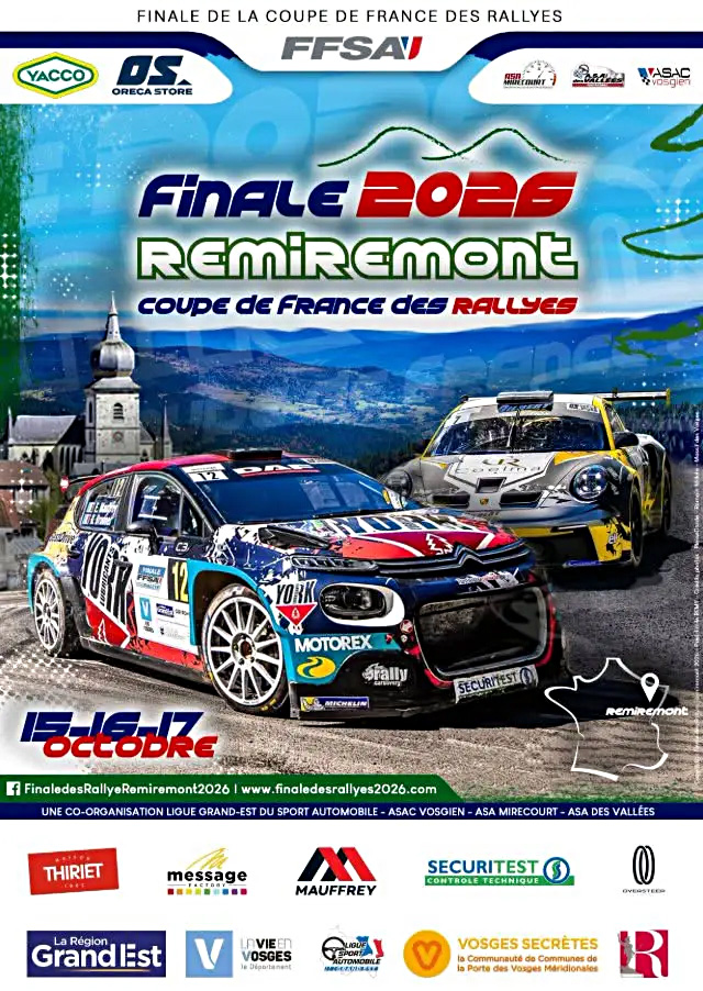 Finale Coupe France des Rallyes 2026 Remiremont - Video personnalisée